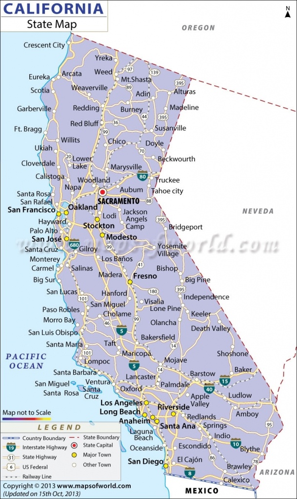 Map Of California Coast Cities | California Map 2018 Regarding Map - Map Of California Coast Cities