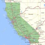 Map Of California. Shows State Borders, Urban Areas, Place Names   Map Of California Anaheim Area