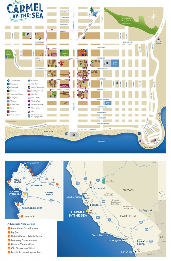 Map Of Carmel-By-The-Sea &amp;amp; Surrounding Areas (Media Kit - Carmel-By - Carmel California Map