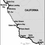 Map Of Central And Southern California, Showing The Sample Range For   Map Of Central And Southern California Coast