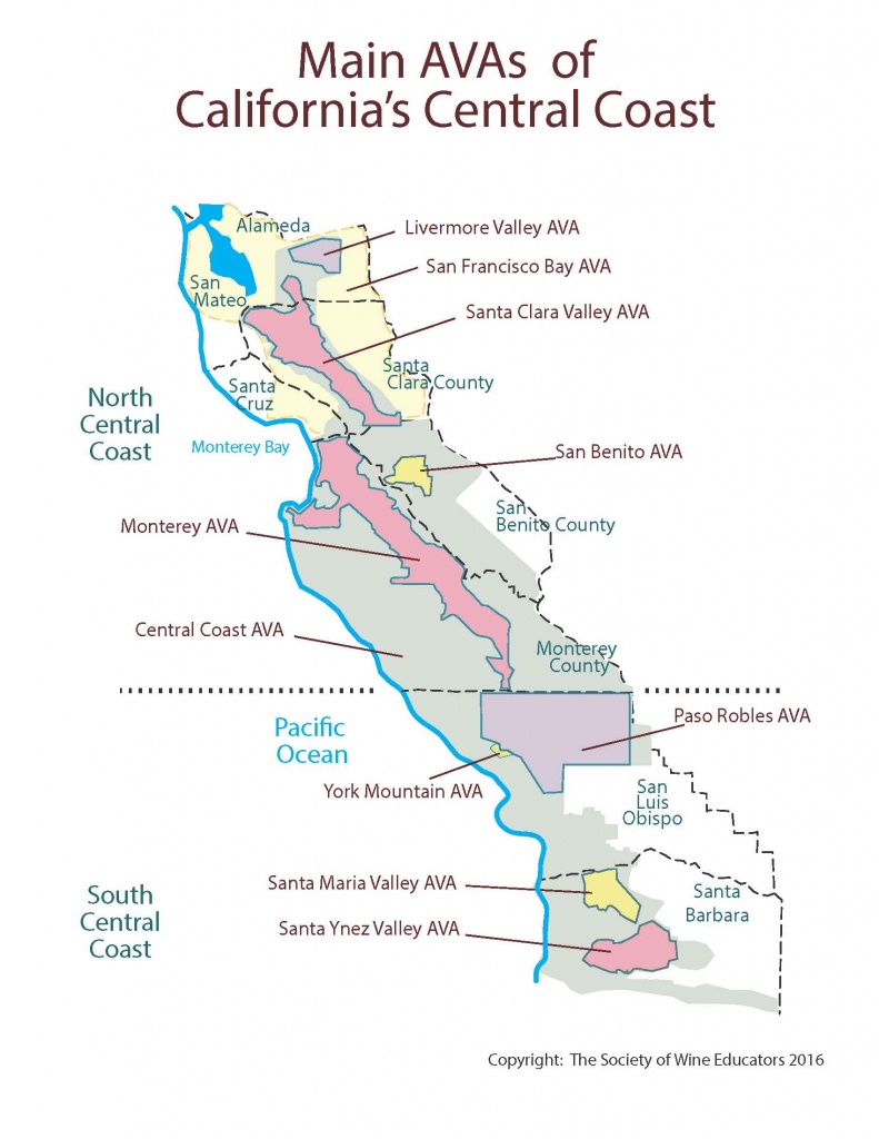 Map Of Central California Coast | Dehazelmuis - Map Of California Coast