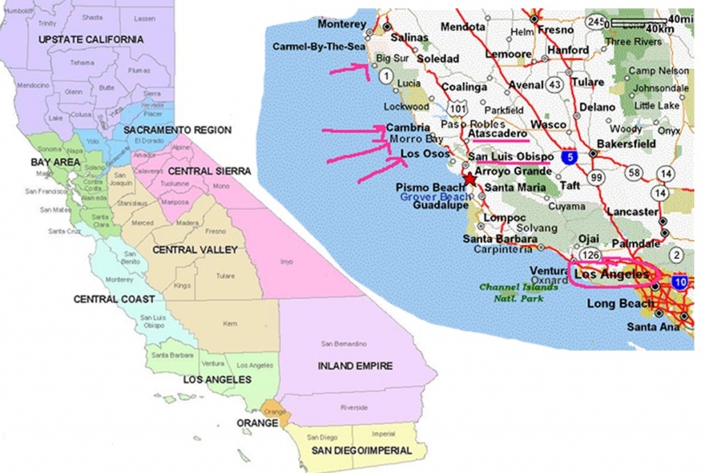 Map Of Central California Coast Towns – Map Of Usa District - Map Of Central California Coast Towns