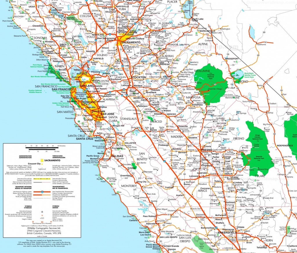 Map Of Central California - Map Of Central California
