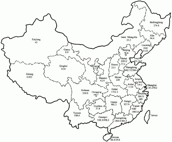 Free Printable Map Of China