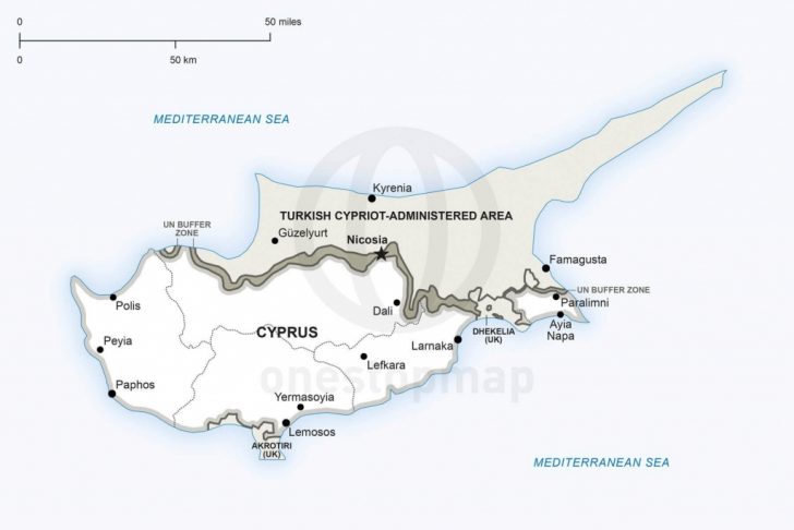 Printable Map Of Cyprus