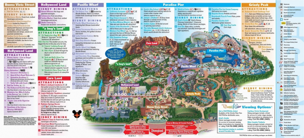 Map Of Disney California Adventure Park 10 Awesome Printable Map - Printable Disneyland Park Map