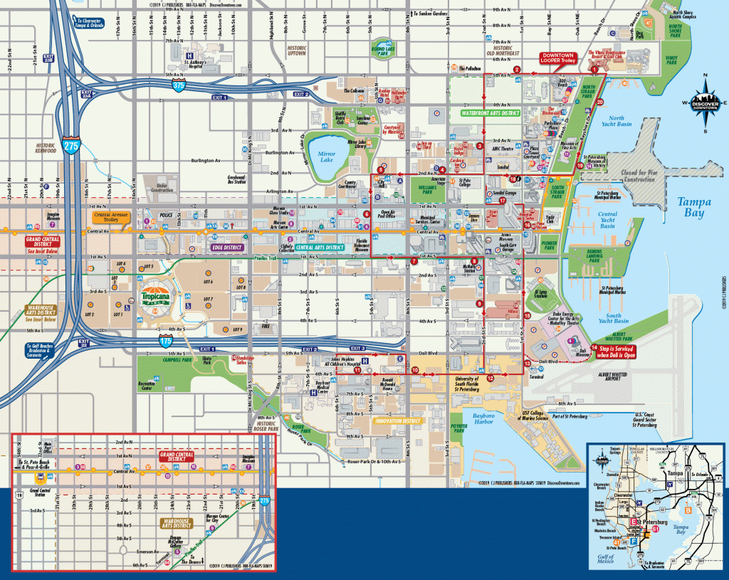 Map Of Downtown St Petersburg - The Official Downtown St Petersburg - Florida Map Hotels