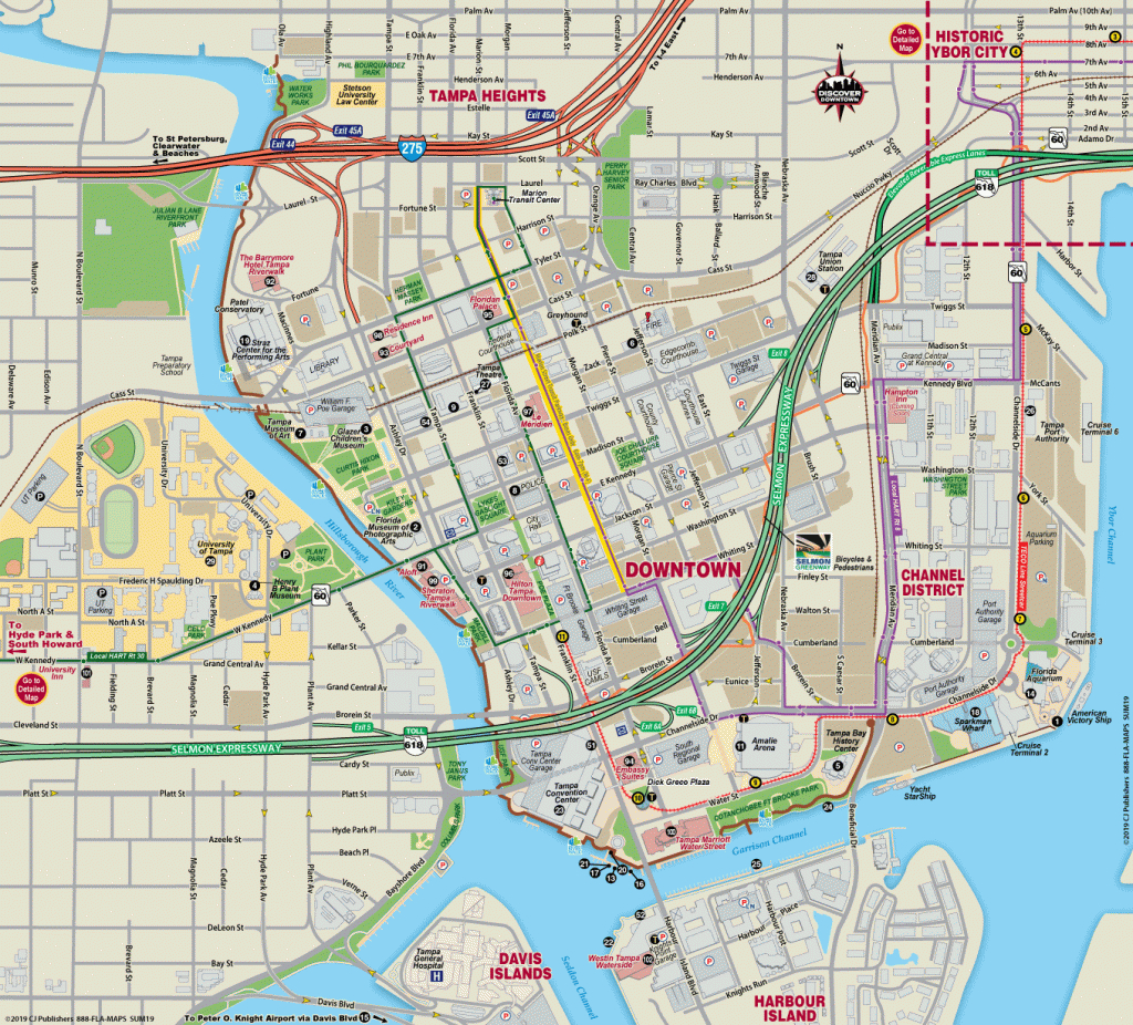 Map Of Downtown Tampa - Interactive Downtown Tampa Florida Map - Street Map Of Tampa Florida