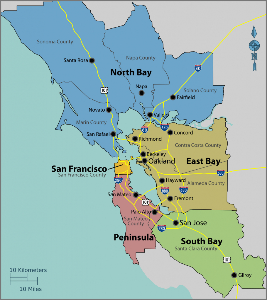 Map Of East Bay Area California | Secretmuseum - San Bruno California Map