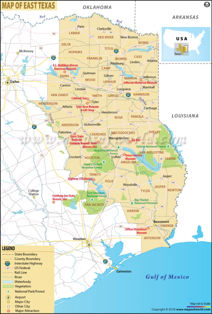 Map Of East Texas, East Texas Map - Carthage Texas Map