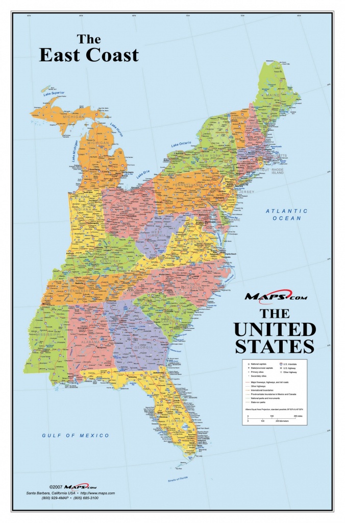 Map Of Eastern United States Printable Interstates Highways Weather - Printable State Maps With Highways