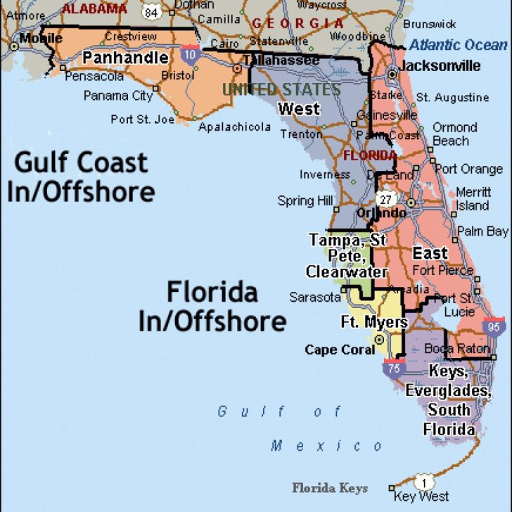 Map Of Beaches On The Gulf Side Of Florida