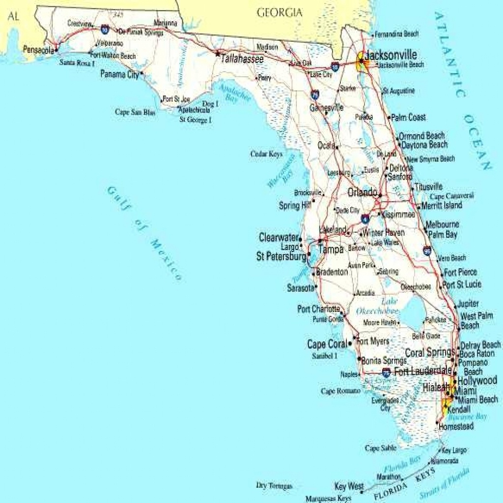 Map Of Florida Cities On Road West Coast Blank Gulf Coastline - Lgq - Map Of Beaches On The Gulf Side Of Florida