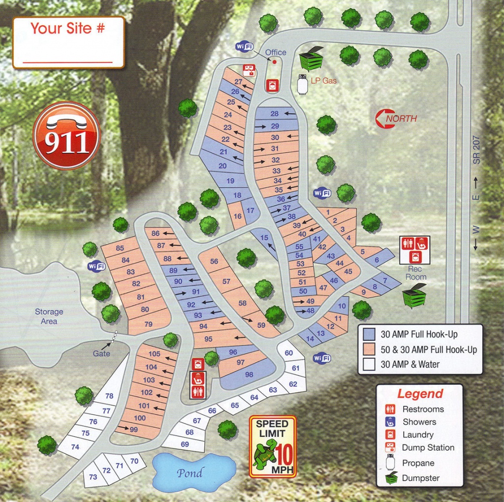 Campground Map Anastasia State Park Florida Florida Camping Map