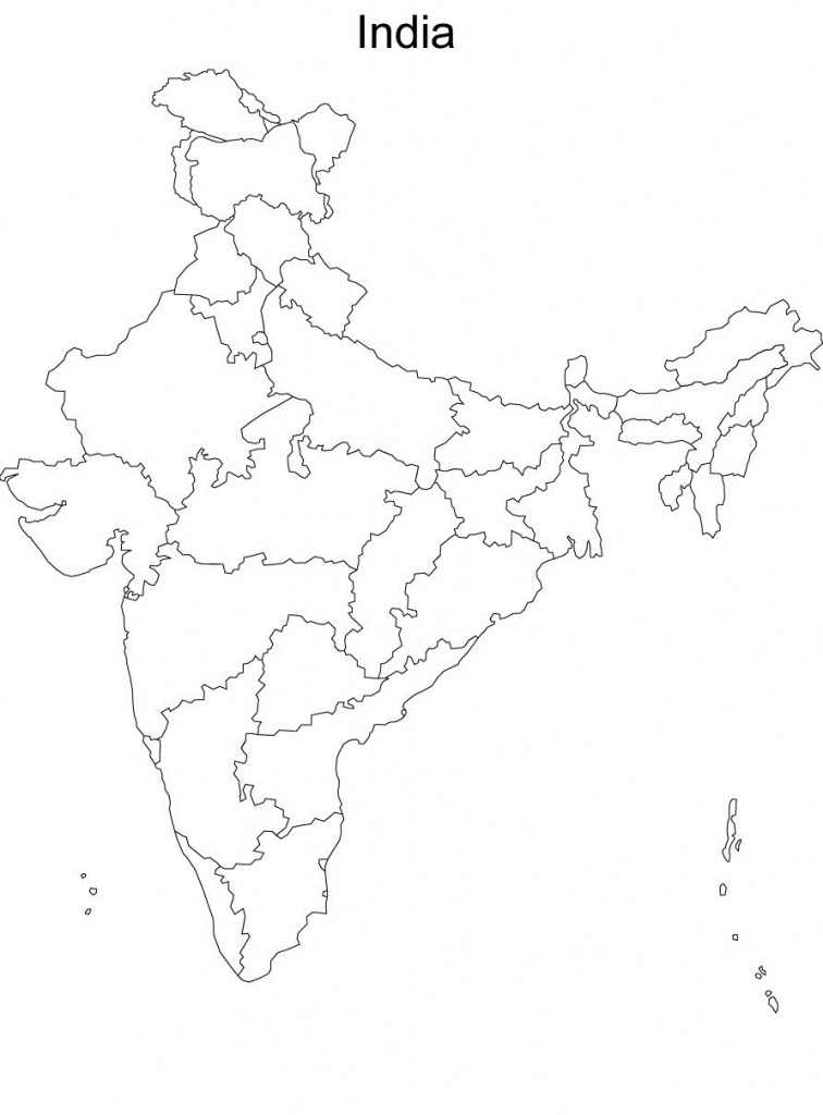 Map Of India Without Names Blank Political Map Of India Without - Map Of India Blank Printable