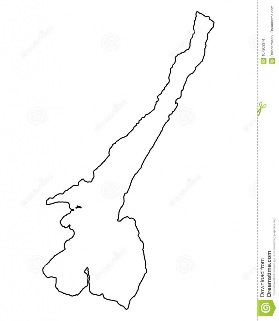 Map Of Lake Garda Stock Vector. Illustration Of Contour - 107309374 - Printable Map Of Lake Garda