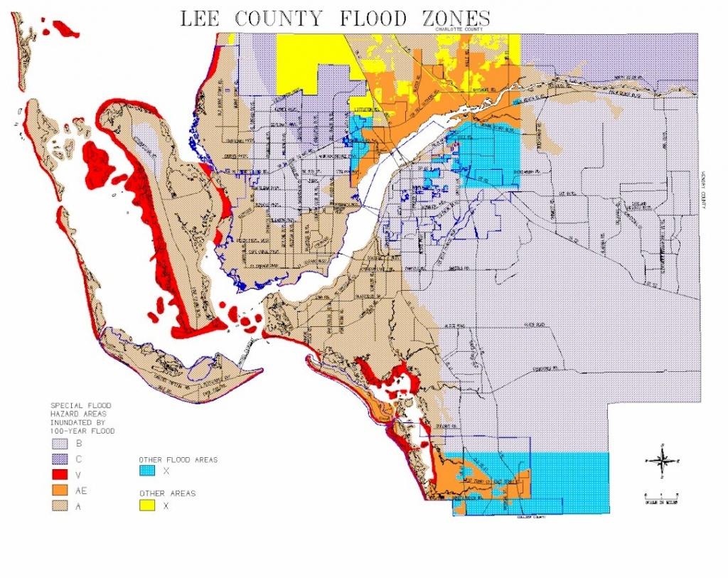 Map Of Lee County Flood Zones - Cape Coral Florida Flood Zone Map