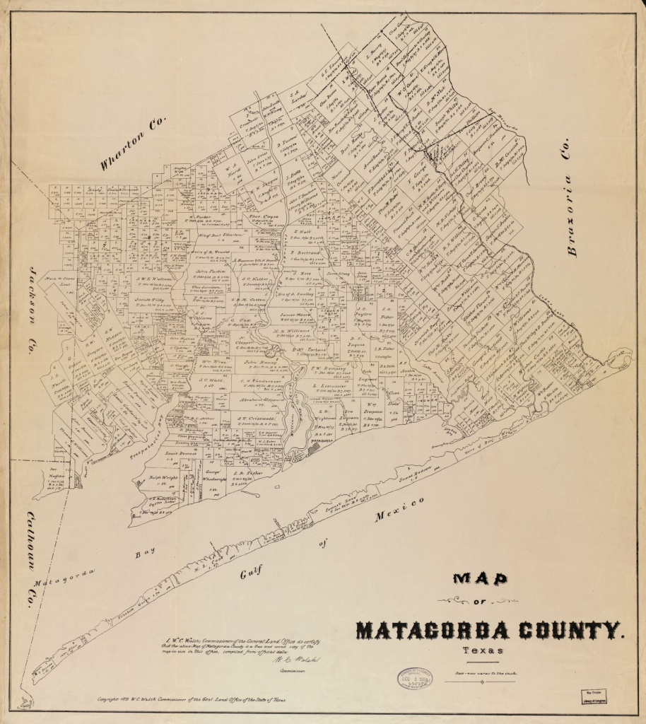 Map Of Matagorda County, Texas | Library Of Congress - Map Of Matagorda County Texas