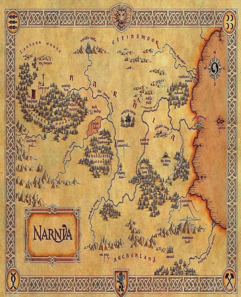 Map Of Narnia&amp;quot;luv2Right | Redbubble - Printable Map Of Narnia