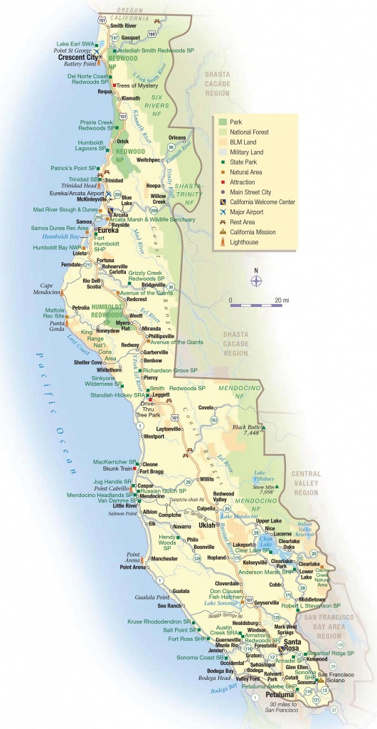 Map Of Northern California Coast Cities – Map Of Usa District - California Beach Cities Map