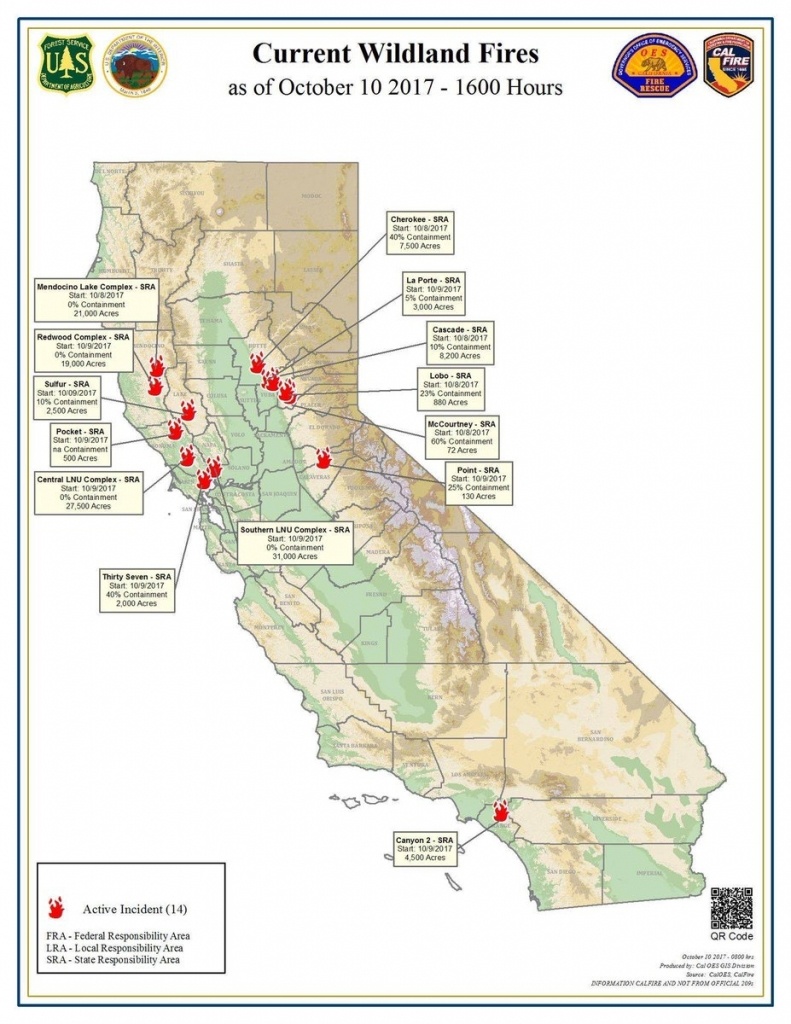 Map Of Northern California Wildfires Oct 2017 – Map Of Usa District - Northern California Fire Map