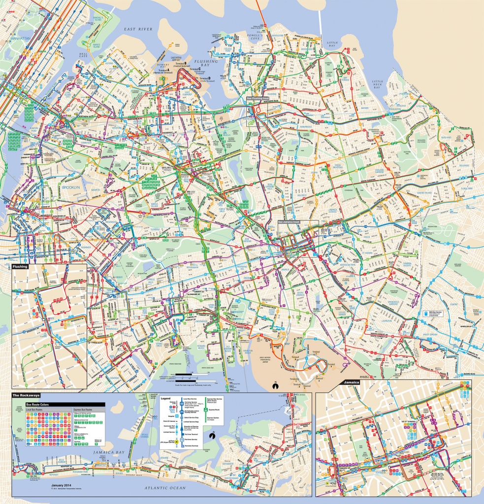Map Of Nyc Bus: Stations &amp;amp; Lines - Printable Manhattan Bus Map