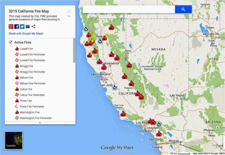 Active Fire Map For California