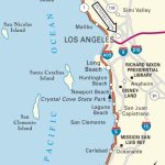 Map Of Pacific Coast Through Southern California. | Southern   California Highway 1 Road Trip Map