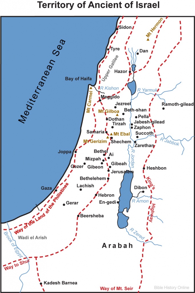 Map Of Palestine - Territory (Bible History Online) - Printable Bible Maps For Kids