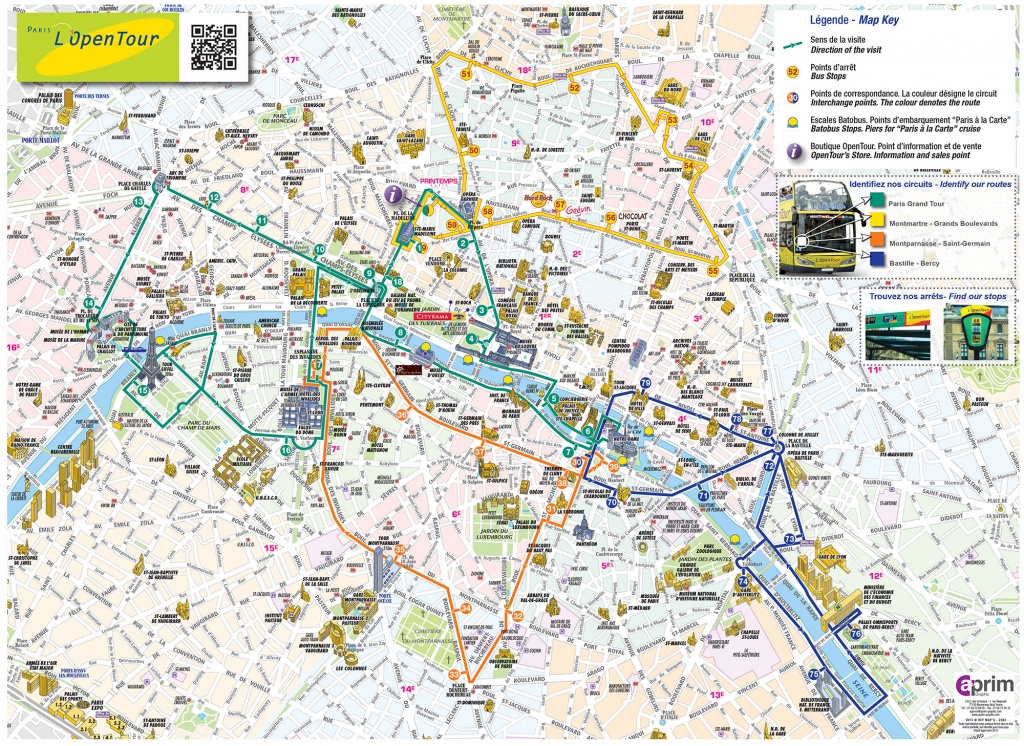 Map Of Paris Tourist Attractions, Sightseeing &amp;amp; Tourist Tour - Printable Map Of Paris Attractions