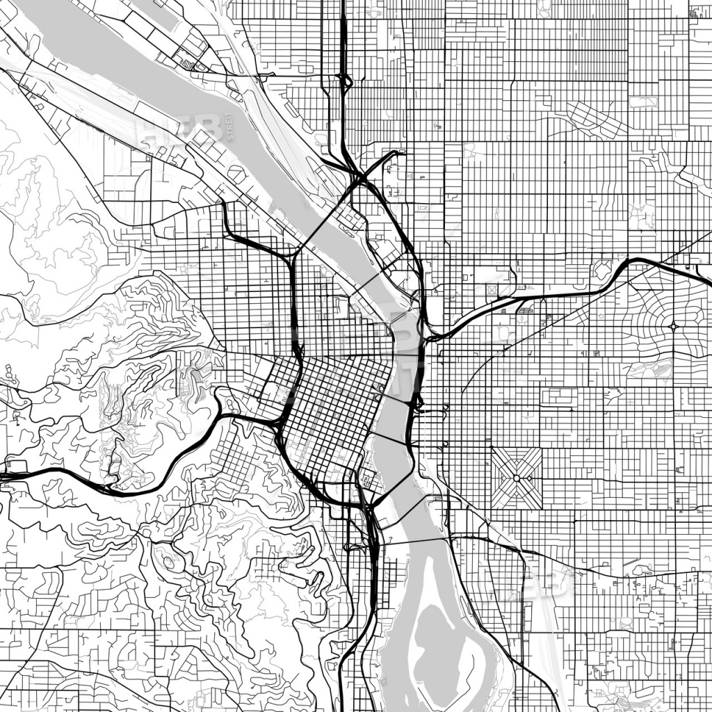 Map Of Portland, Oregon | Hebstreits Sketches - Printable Map Of Portland Oregon
