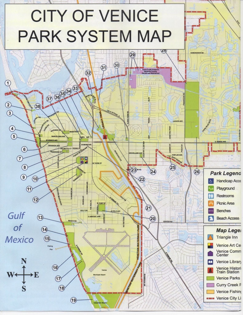 Map Of Public Parks &amp;amp; Trails In Venice, Florida. | Favorite Places - Osprey Florida Map