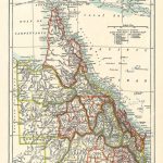 Map Of Queensland Australia A Vintage Printable Digital Image | Etsy   Printable Map Of Queensland