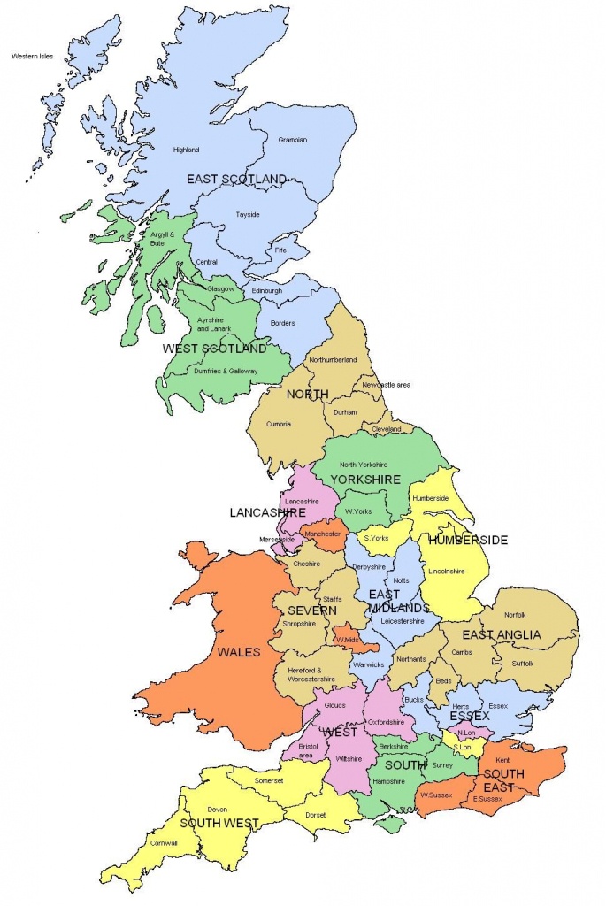 Printable Map Of Uk Cities And Counties