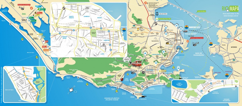 Map Of Rio De Janeiro Tourist Attractions, Sightseeing &amp;amp; Tourist Tour - Printable Map Of Rio De Janeiro