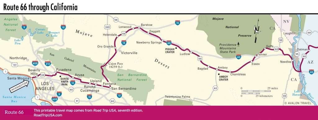 Map Of Route 66 Through California. | Road Trips | Route 66, Route - Historic Route 66 California Map