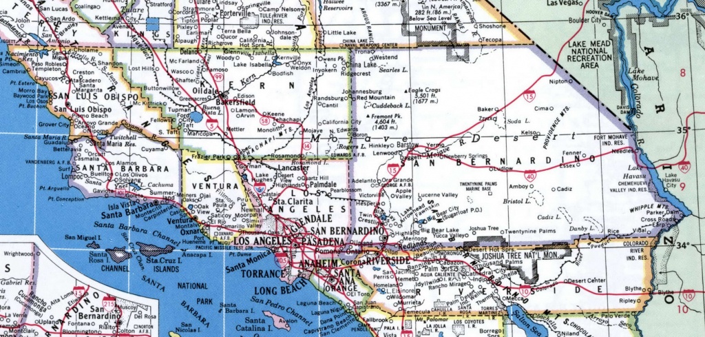 Detailed Map Of Southern California Printable Maps Im