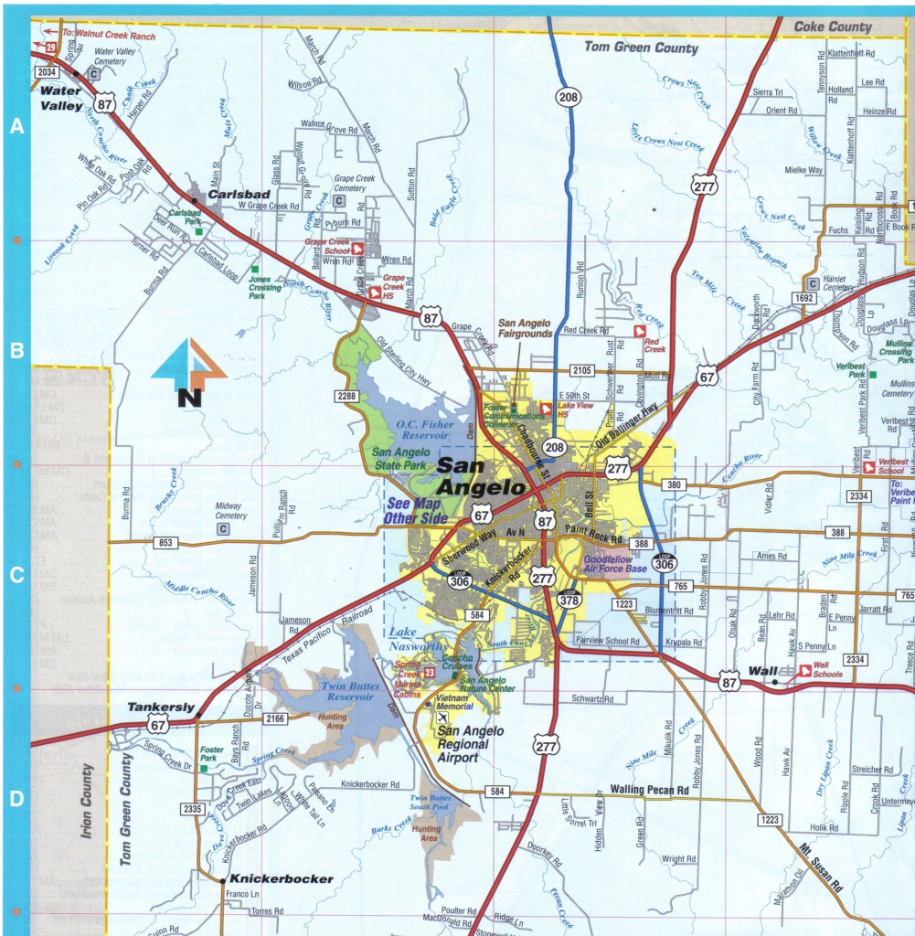 Map Of San Angelo Tx | Helderateliers - Street Map Of San Angelo Texas