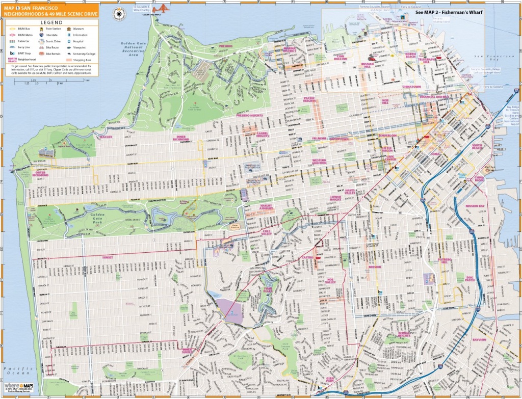 Map Of San Francisco: Interactive And Printable Maps | Wheretraveler - Map Of San Francisco Attractions Printable