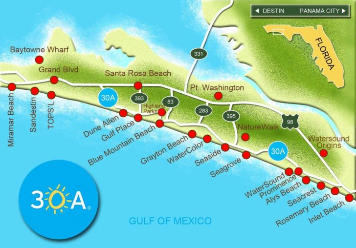 Blue Mountain Beach Florida Map