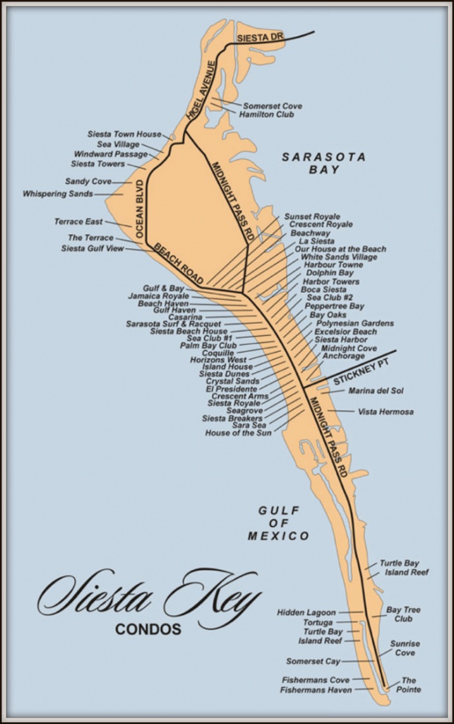 Map Of Siesta Key Florida Condos - Siesta Key Florida Map
