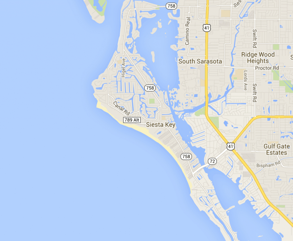 Map Of Siesta Key - Hotels And Attractions On A Siesta Key Map - Map Of Hotels In Siesta Key Florida