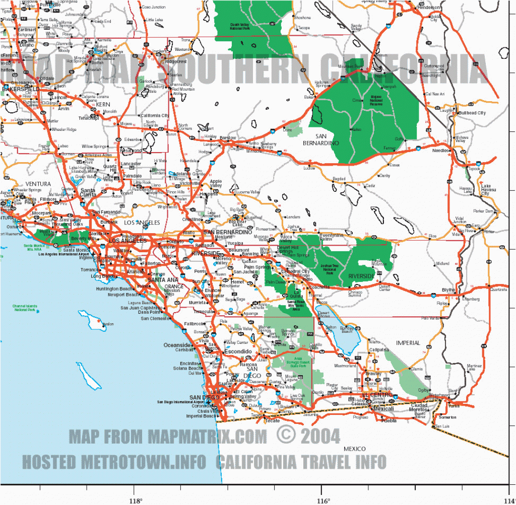 Map Of South California Coast | Secretmuseum - Map Of Southern California Coastline