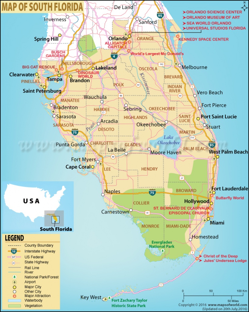 Map Of South Florida, South Florida Map - Map Of South Venice Florida
