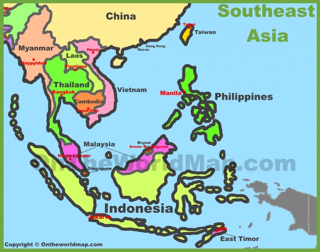 Map Of Southeast Asia (Southeastern Asia) - Printable Map Of Southeast Asia