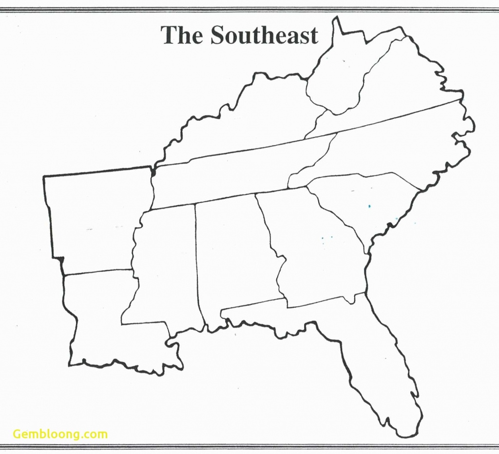 Map Of Southeast Printable Blank Us Road Southeastern Lovely The - Printable Map Of Southeast Us