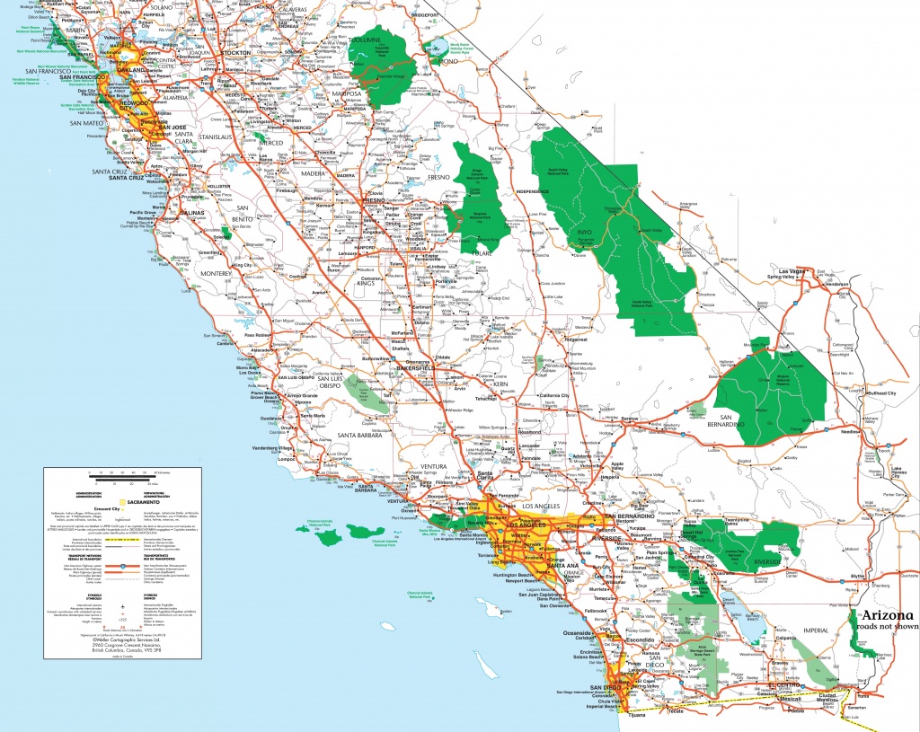 Map Of Southern California - Printable Map Of Southern California Freeways