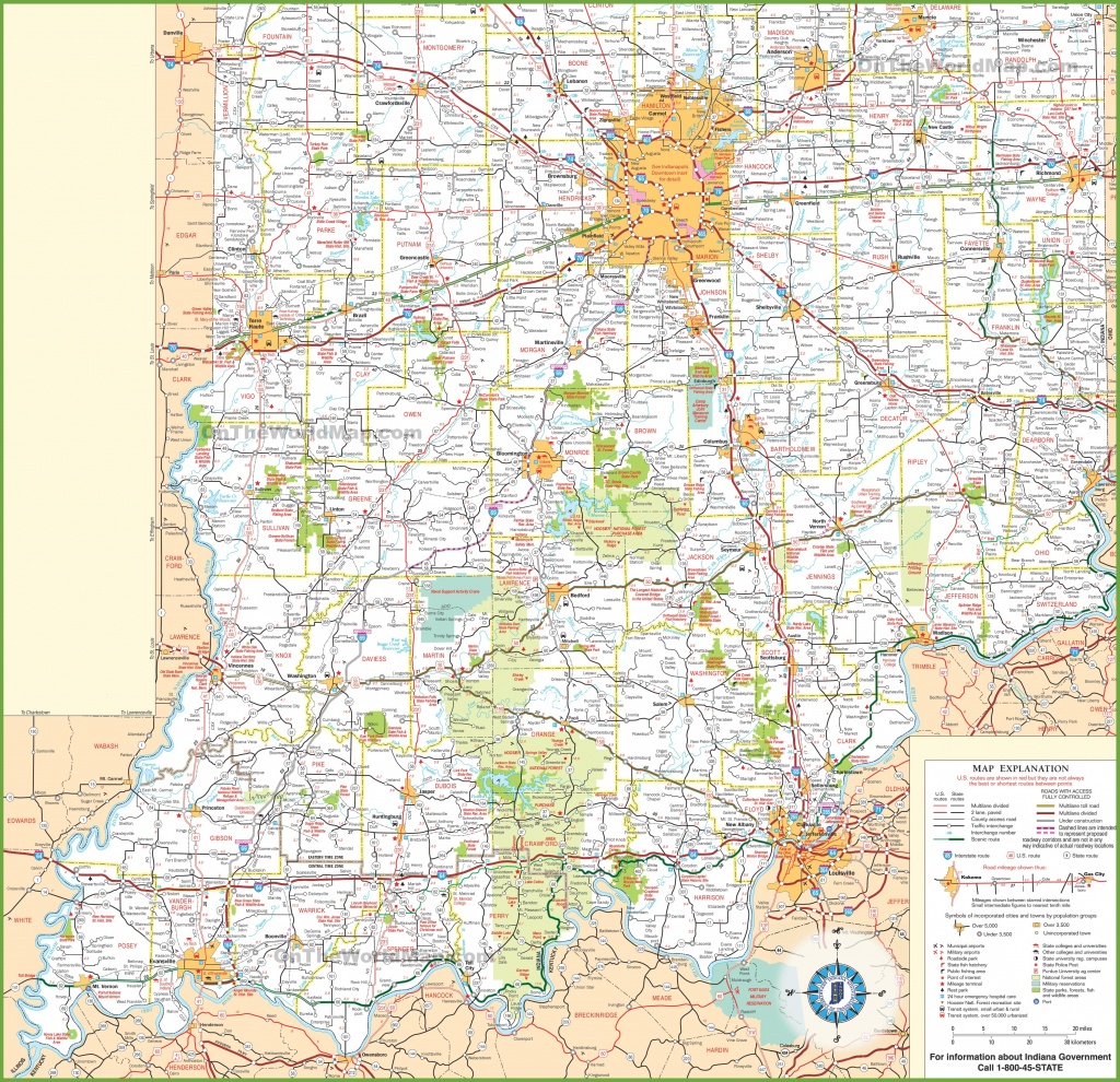 Map Of Southern Indiana - Printable Map Of Indiana