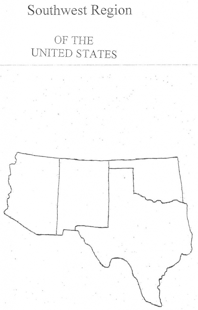 Map Of Southwestern States | Sitedesignco - Southwest Region Map Printable