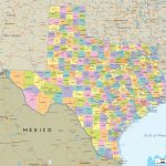 Map Of State Of Texas, With Outline Of The State Cities, Towns And   Printable Texas Road Map
